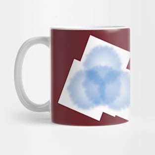 blue big dot faded Mug